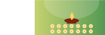 Vishu lamp and flowers banner